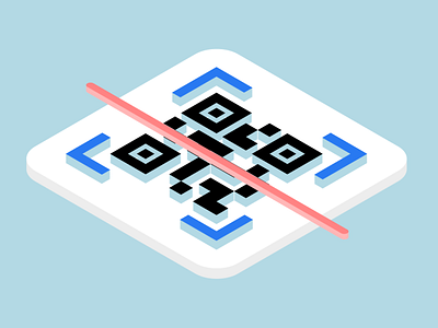 QR Code isometric icon