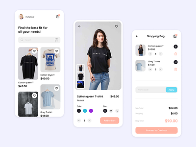 Online Shopping App cart e-commerce mobile app mobile ui search shopping ui design