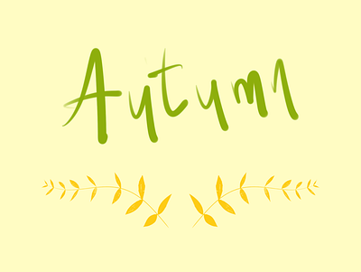 Autumn font hand lettering letters procreate