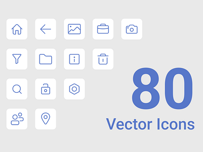 80 Line Icons - FREE icon pack
