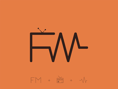 FM Logo concept logo fm fm radio logo logo design