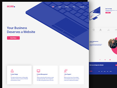 Morr Website Homepage Design design homepage isometric theme ui webdesign website