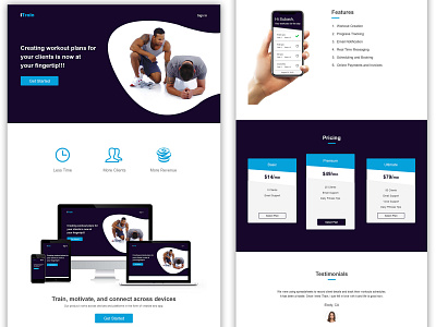 Gym Trainer - Landing Page gym landing page product design trainer ui ui design