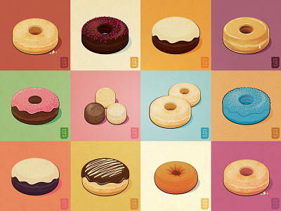 Donut Illustrations graphic design illustration vector