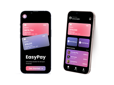 EasyPay, Fintech App UI Design app app design design fintech interaction design mobile app portfolio ui uiux ux