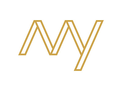 Michaela Yarbrough - Personal Logo gold graphicdesigner initials letter mark lettermark logo m selfpromotion y