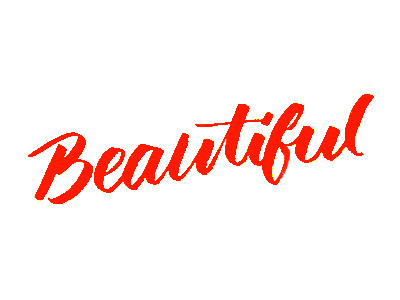 Beautiful beautiful handtype lettering letters red type typography