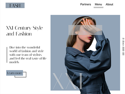 Modern Fashion Studio. banner best design fashion site ui ux web design