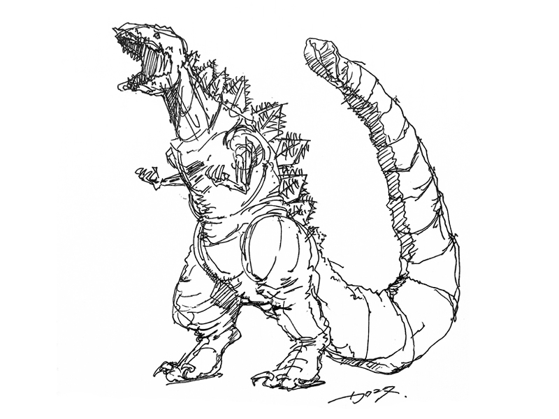 I drew Shin Godzilla, and it turned out pretty good : r/GODZILLA
