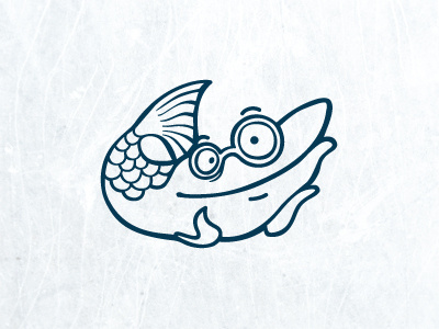 Funny Fish draft fish funny illustration logo mark sketch