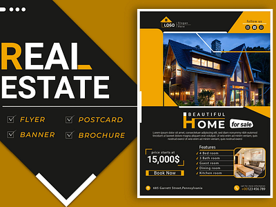 I will design professional real estate flyer, brochure, banner..