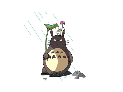 Totoro Illustration art digital art digital painting ghibli illustration kawaii procreate totoro