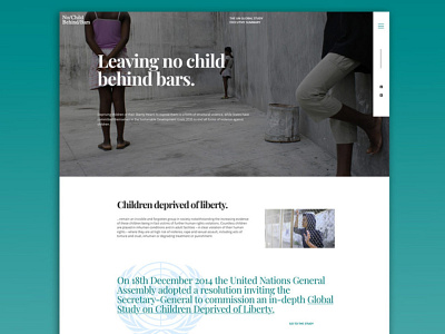 UN Global Study on Children Deprived of Liberty - HOME design ui ui design user interface ux web design
