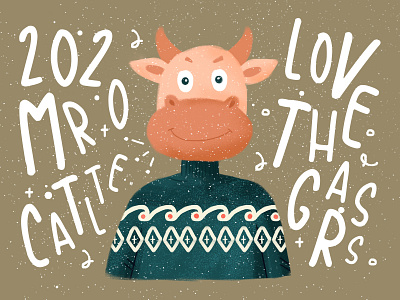 Poster of the ox of the zodiac cattle illustration ox photoshop poster zodiac