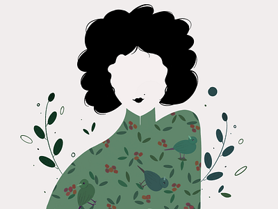 woman green illustration illustration art illustrator woman woman portrait