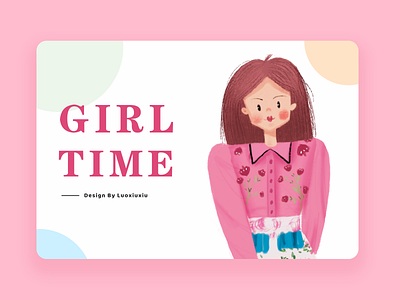 A girl flat design flat illustration girl girl illustration illustraion illustration art illustrator pad pink web design