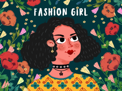 fashion girl character girl illustration illustration photoshop