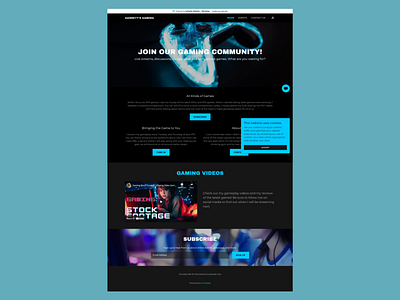 Garrett's Gaming Website Concept Homepage branding design web webdesign