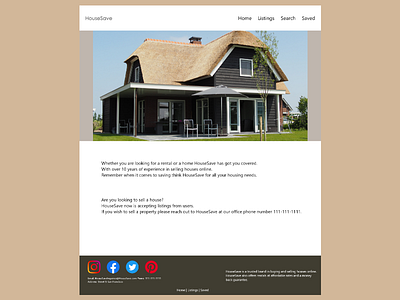 High Fidelity Prototype for Real Estate Website Project