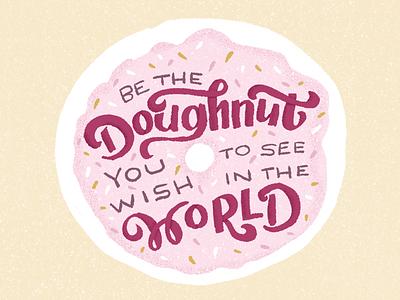 I'm a Cake Doughnut hand lettering illustration lettering typography