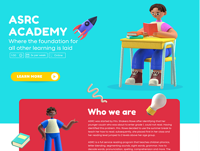 Educational website branding educational website graphic design landing page web design