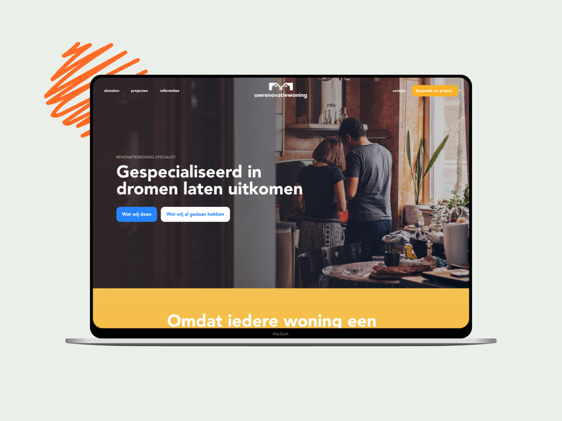 UwRenovatieWoning branding design logo ui ux webdesign