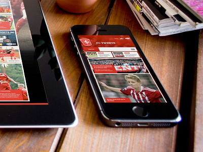 Concept for FC Twente's mobile website community mobile responsive ui ux webdesign