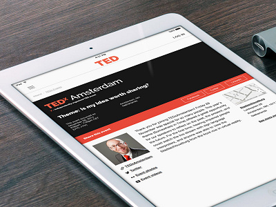 #dailyui #010 - Social Share dailyui share social social share tablet ted tedx ui ux webdesign