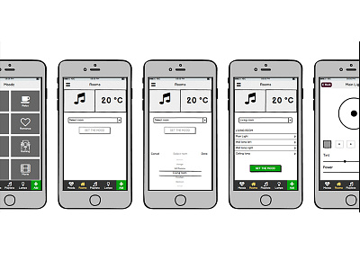 Wireframes for native IOS app app appdesign concept ios moodz native sketches ux uxdesign uxdesigner wireframe