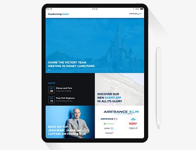 iOS News App Airfrance KLM ipad news news feed newsfeed newspaper tablet