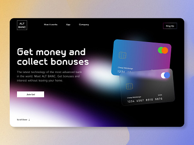 AltBanc banking platform design futuristic gradient graphic design typography ui ux web