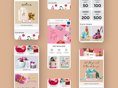 Gifts, Toys & Outdoor stores apparel card landing page landing page ui mobile first shopping ui