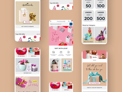 Gifts, Toys & Outdoor stores apparel card landing page landing page ui mobile first shopping ui