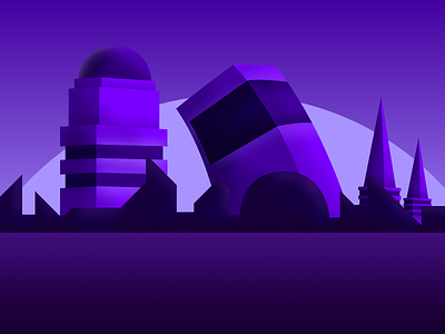 Futuristic City at Night - Hovr Level Background