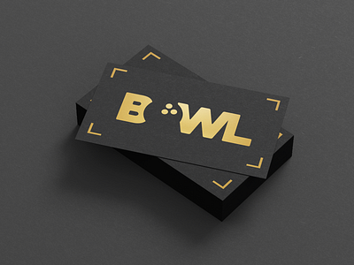 BOWL Luxury Logo 2d black bowl bowling branding business card colorful design gold graphic design illustration logo luxury minimalism mockup negative space simple ui vector