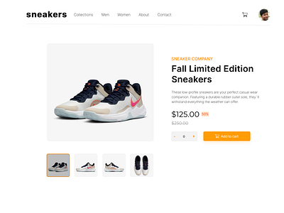 Sneakers Company Design - Product Page