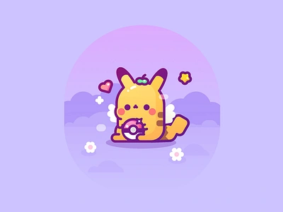 Pikachu branding character cute illustration illustrator kawaii illustration pikachu pokemon vector