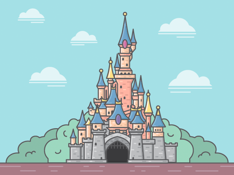 Walt Disney Castle by Viviane Valenta on Dribbble