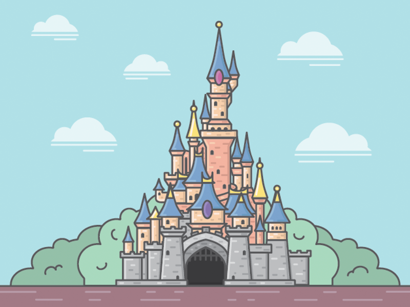 Walt Disney Castle by Viviane Valenta on Dribbble