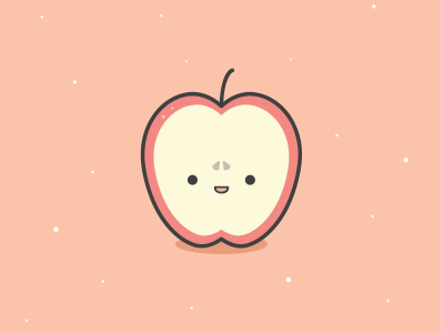 Apple apple flat fruit icon illustration illustrator vector