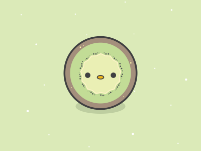 Kiwi flat fruit icon illustration illustrator kiwi vector