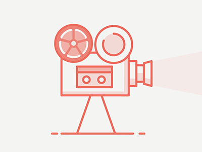 Camera animation camera film illustration movie vector video