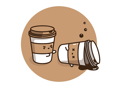 Strong Coffee character coffee design flat graphic icon illustration illustrator vector