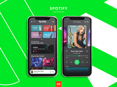 Spotify app redesign branding design dribble graphic design illustration logo musicplayer player redesign spotify