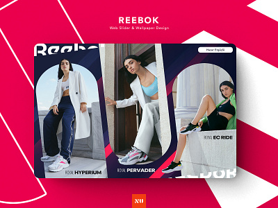 Reebok Web Slider & Wallpaper Design branding design dribble ecommerce graphic design logo reebok slider wallpaper website