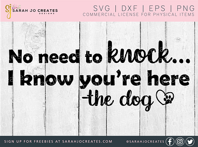 No Need To Knock I Know You're Here - The Dog design graphic design illustration svg vector