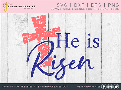 He Is Risen Grunge Cross design graphic design illustration svg vector