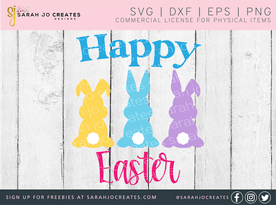 Happy Easter Bunnies design graphic design illustration svg vector