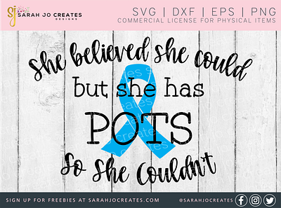 She Believed She Could POTS design graphic design illustration svg vector