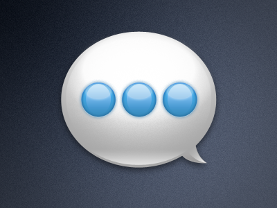 iMessage again.. bar dock glossy icon imessage osx second white